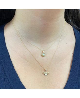Gold Bee Necklace 14K Gold