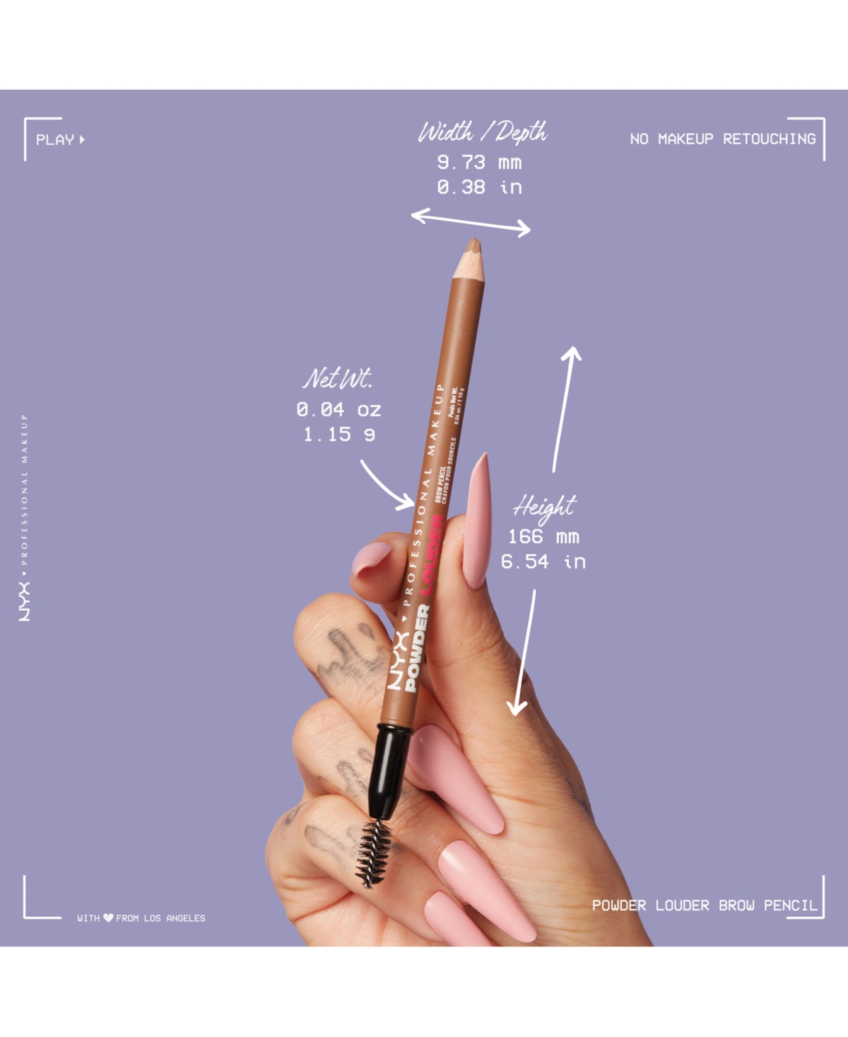 Nyx Professional Makeup Powder Louder Brow Pencil In Auburn