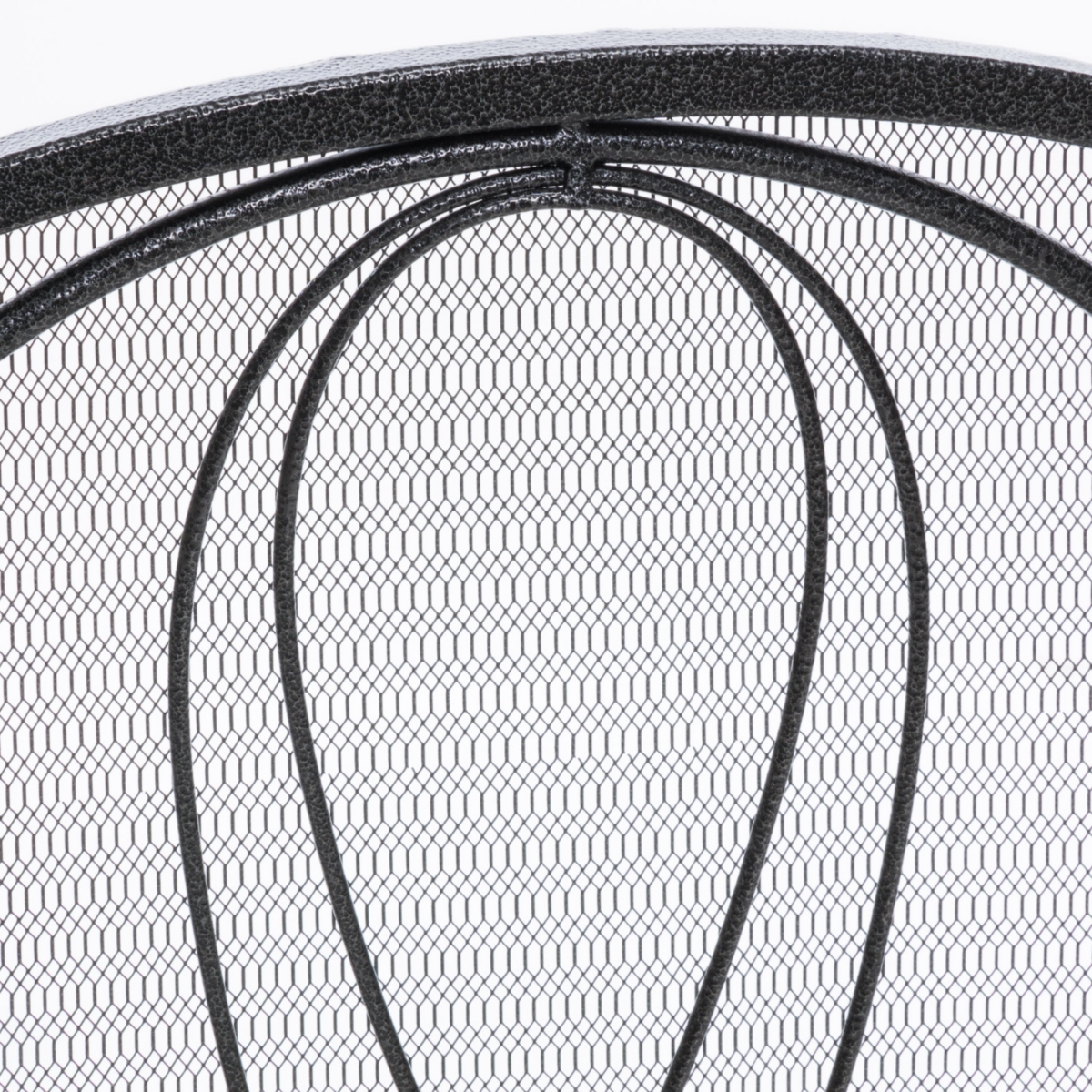 Streamdale Furniture Rosalinda Floral Iron Fireplace Screen, Silver Finish - Black+silver