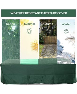 Dark Green Heavy Duty Outdoor Sectional Sofa Cover (97" x 65" x 26")