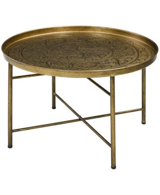 Hammered Tray Round Coffee Table