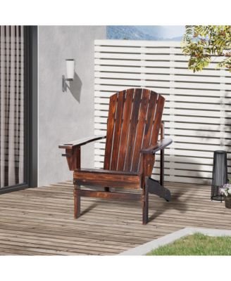 Classic Adirondack Chair with Cup Holder & Weather Resistance