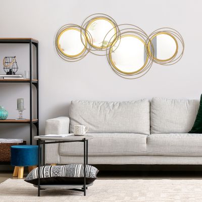Modern Metal Wall Decor: Mirror Sculptures for Home