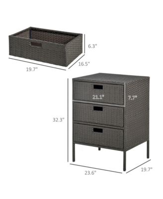 Outdoor Towel Cabinet with Drawers