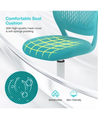 Office Task Desk Armless Chair Adjustable Mid Back Swivel