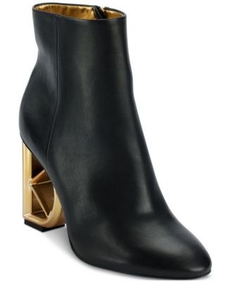 Donna Karan New York - Women's Wedge Logo Heel Ankle Boots