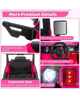 12V Electric Kids Ride on Truck with Remote Control and Music-Pink