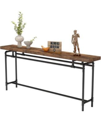 Console Table, 70.9 Inches Extra Long Sofa Table for Living Room, Industrial Narrow Console Sofa Tables Behind Couch