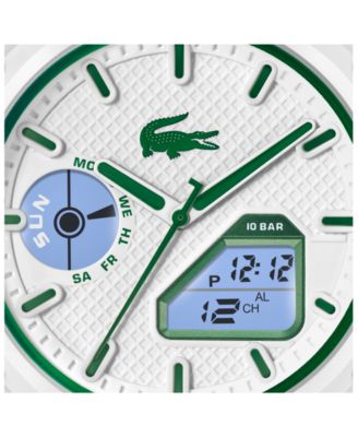 Men's LC33 White Silicone Strap Watch, 45mm