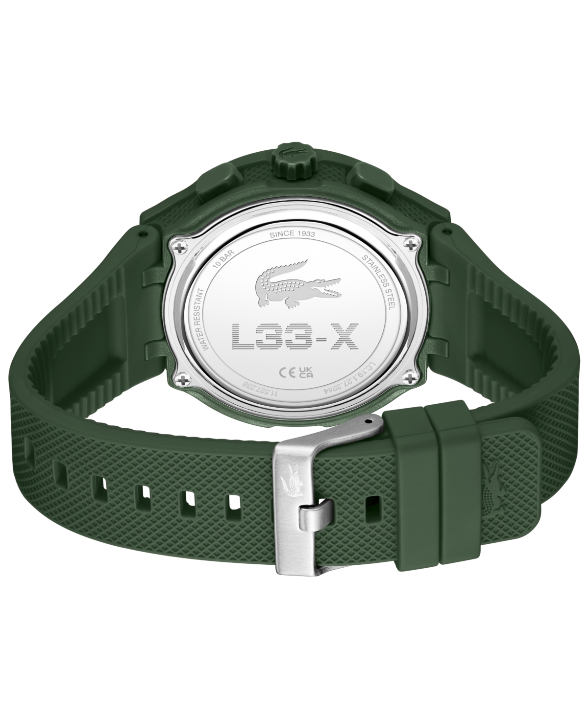 Lacoste Lc33 Analog And Digital Silicone Watch - One Size In Khaki