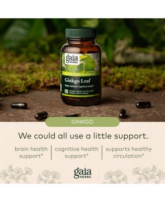 Ginkgo Leaf - Traditionally Used to Support Healthy Circulation and Brain Function - Organic, Herbal Supplement - 60 Liquid Phyto-Capsules (20-Day Supply)