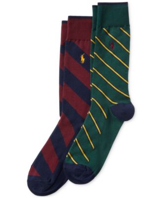 Polo Ralph Lauren - Men's 2-Pk. Diagonal Stripes Slack Socks
