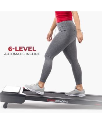 Treadpad Sleek Stride Compact Smart Treadmill with 6-Level Auto Incline, Remote Control & Exclusive SunnyFit App Enhanced Bluetooth Connectivity