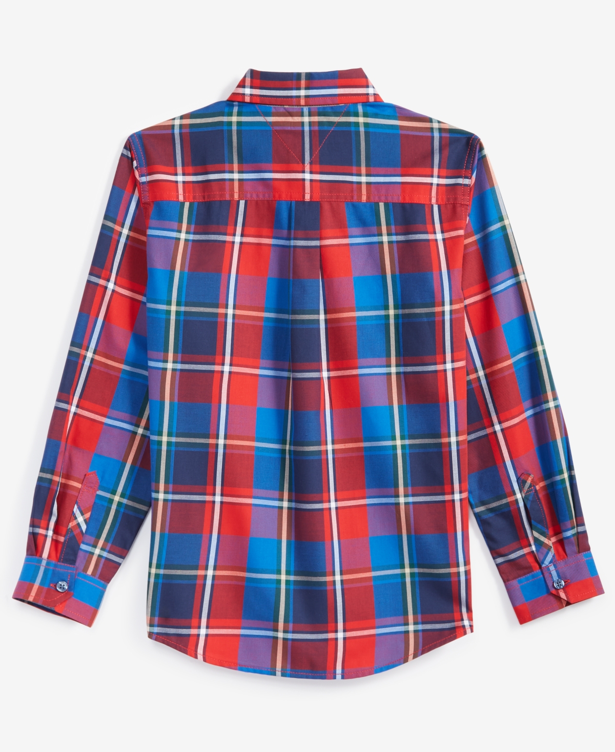Tommy Hilfiger Big Boys Saturated Long Sleeve Plaid Shirt