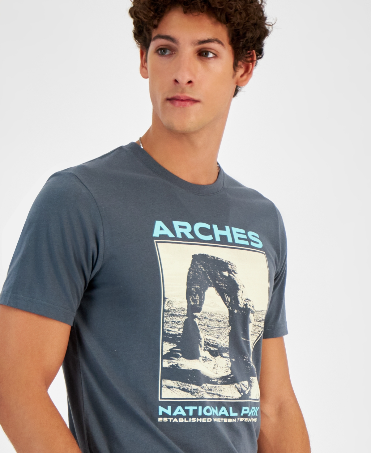 Sun + Stone Men's Short Sleeve Arches Graphic T-Shirt, Created for Macy's