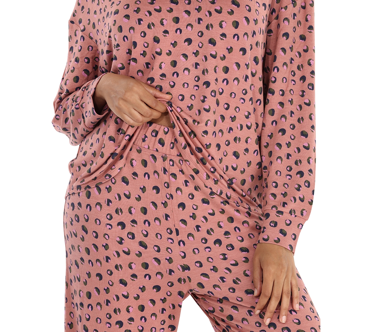 Honeydew Women's 2-Pc. Henley French Terry Pajamas Set