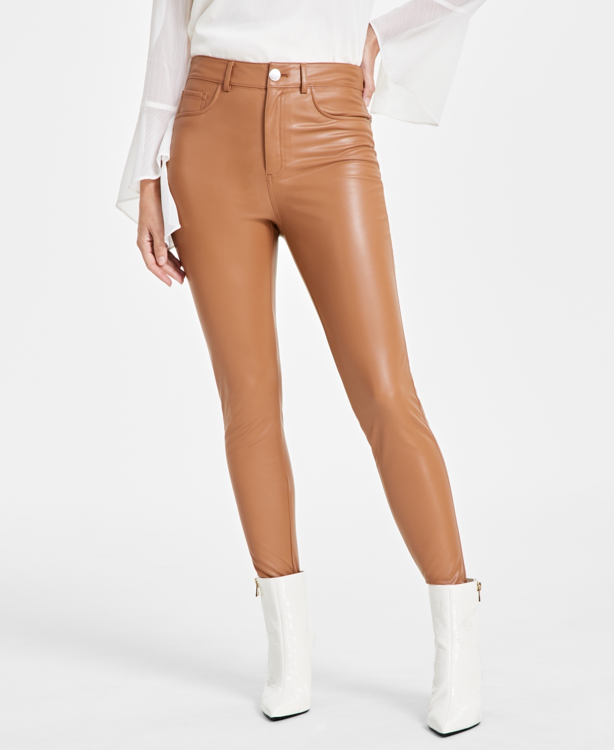 Macy's faux leather pants sale