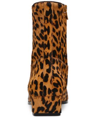 Women's Dusty Leopard Block Heel Booties
