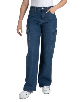 Indigo Rein - Juniors' 90's Inspired Wide Leg Skater Jean