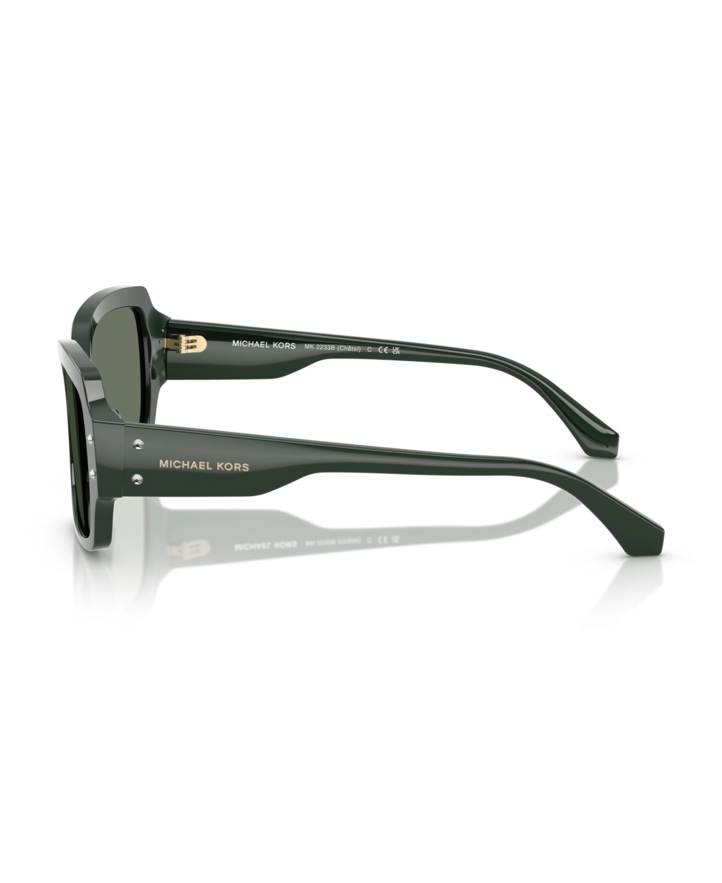 Женские солнцезащитные очки Michael Kors Sunglasses, MK2233B, цвет: Чёрный — фото 7
