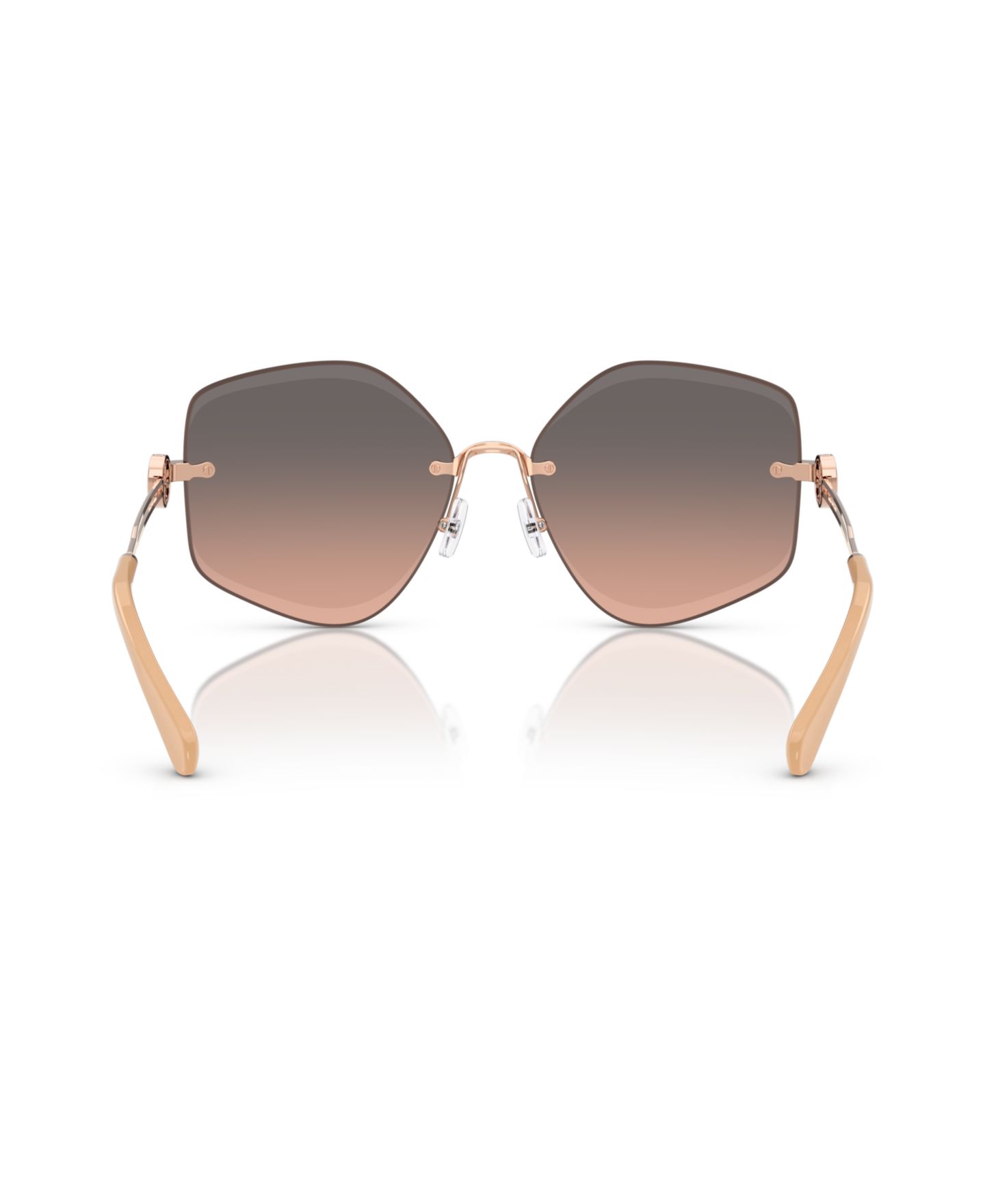 Женские солнцезащитные очки Tory Burch Sunglasses TY6111, цвет: Светлый розовый золотой — фото 4