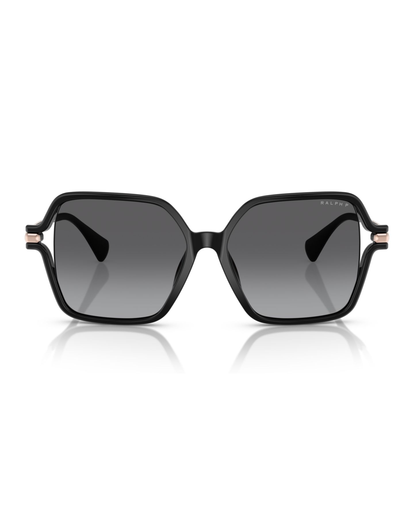 Женские солнцезащитные очки Ralph by Ralph Lauren Polarized Sunglasses RA5319U, цвет: Блестящий чёрный — фото 2