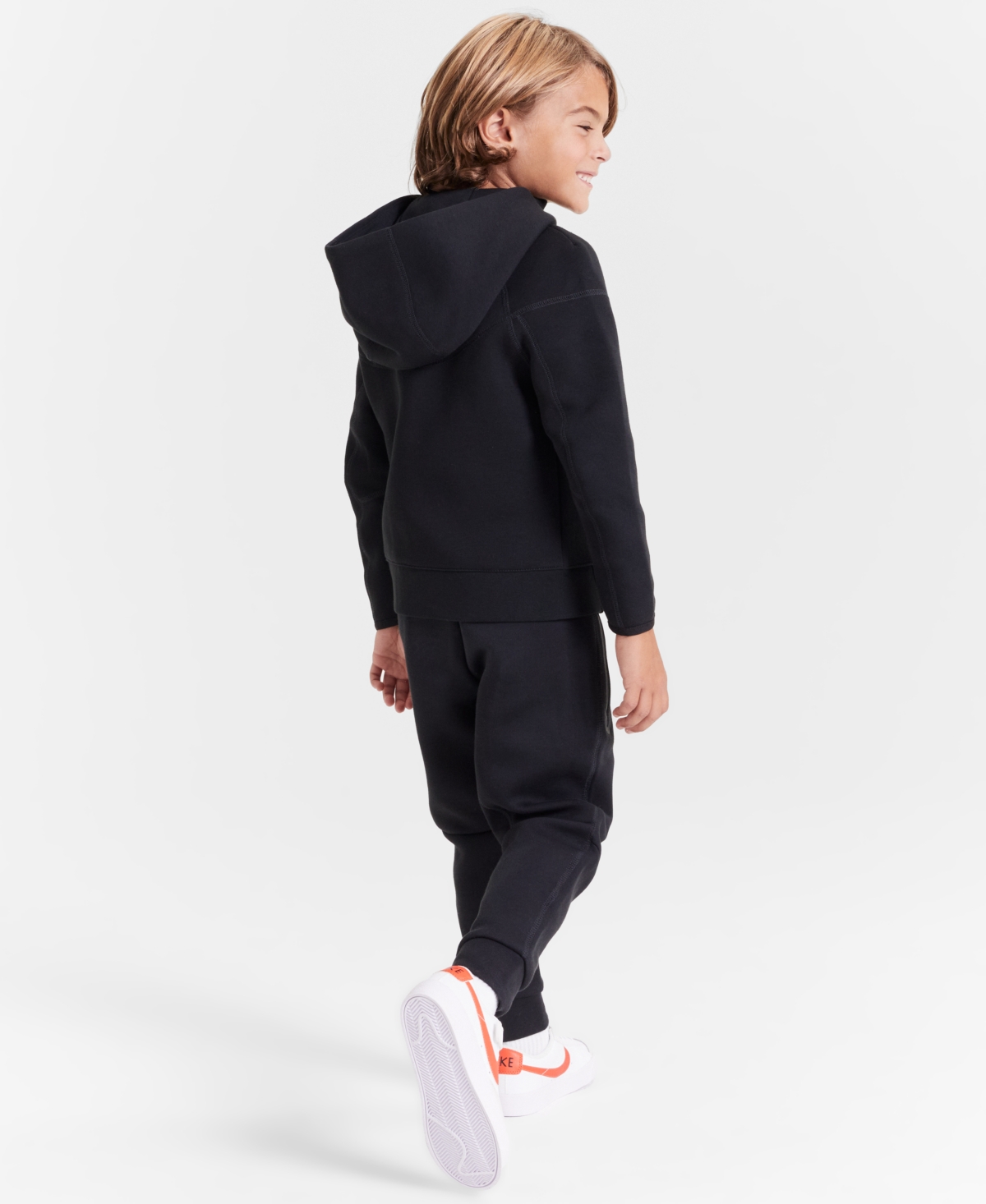 Nike Little Kids Neutral 2-Piece Tech Fleece Full-Zip Hoodie and Pants Set