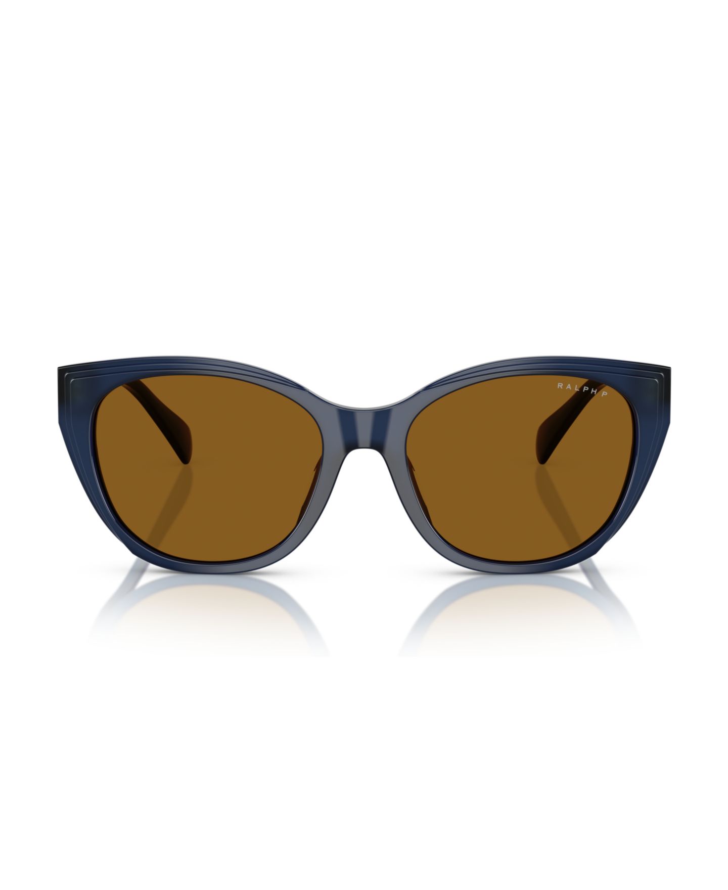Женские солнцезащитные очки Ralph by Ralph Lauren Polarized Sunglasses RA5324U, цвет: Блестящий прозрачный синий — фото 2