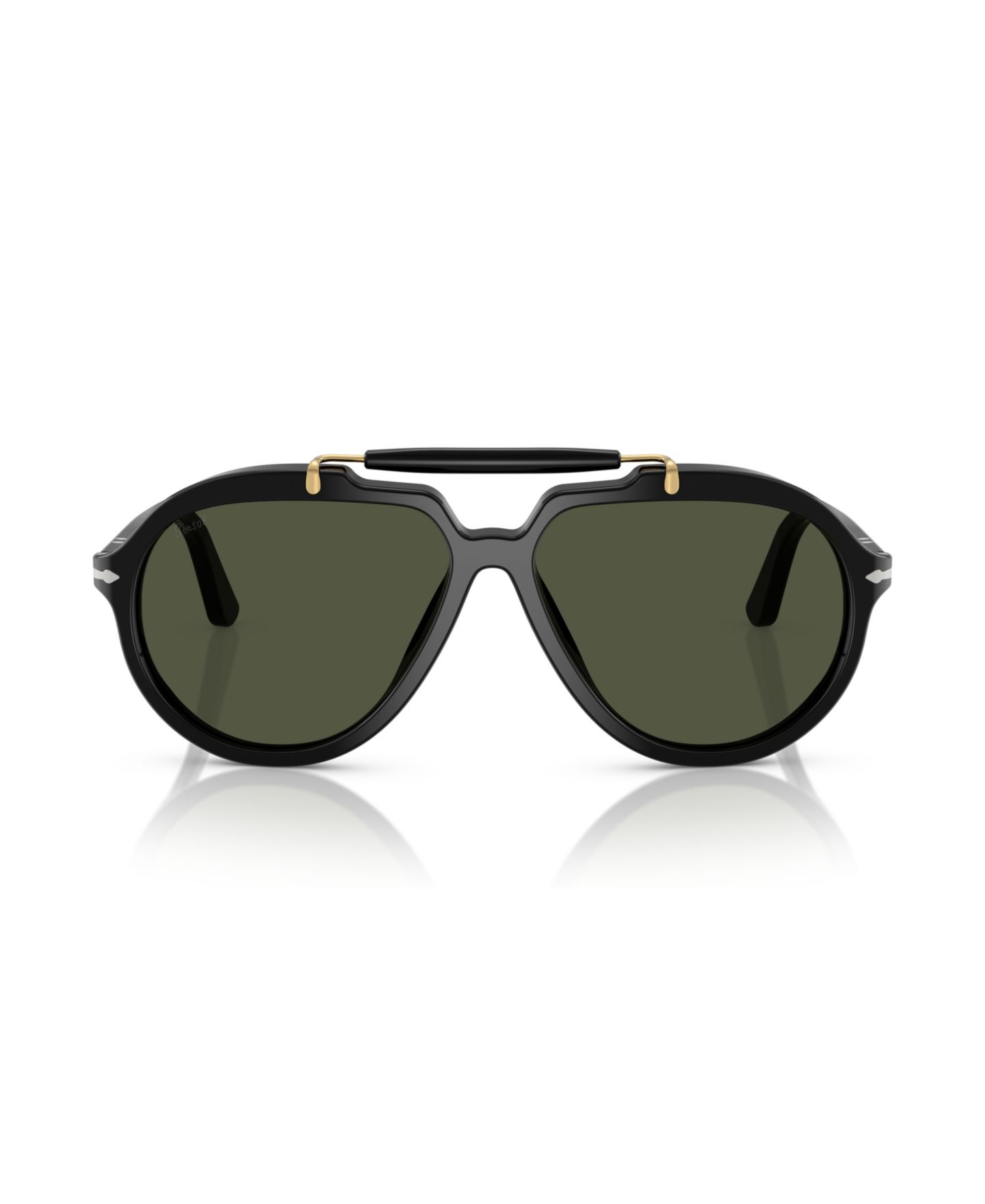 Солнцезащитные очки Persol Unisex Round, PO0202S, цвет: Чёрный — фото 2