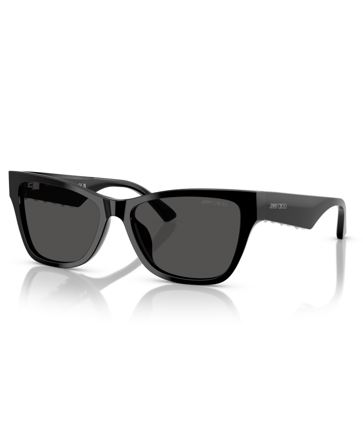 Jimmy Choo Logo-print Sunglasses In Black