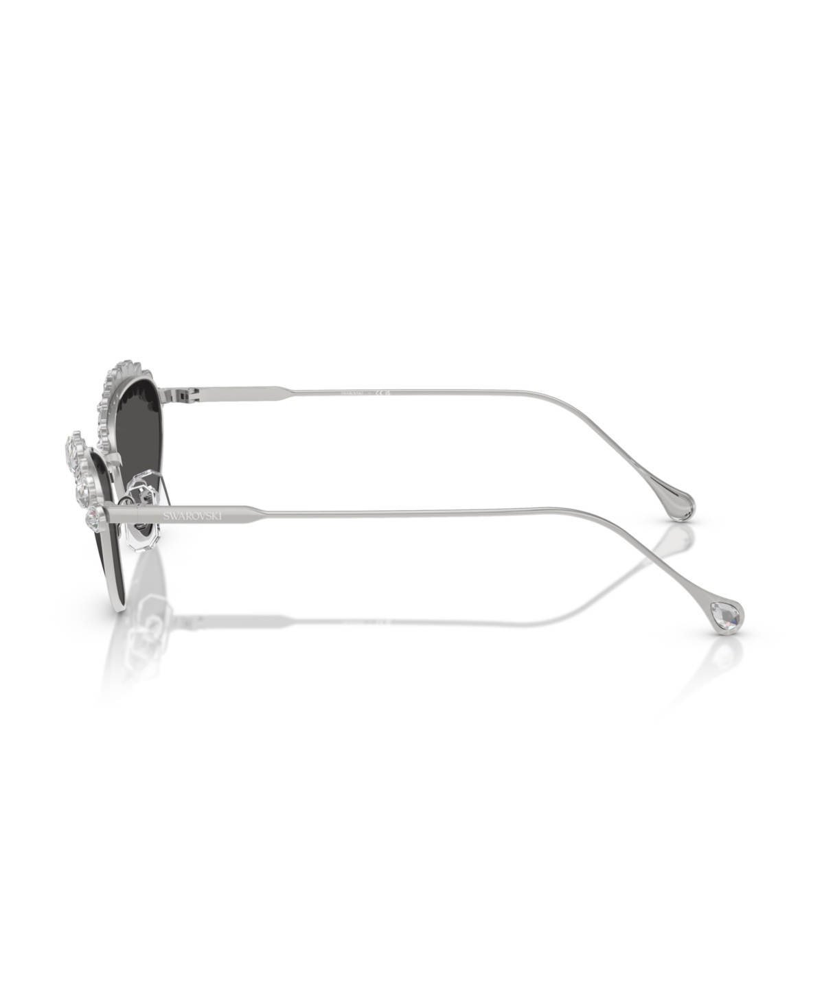 Swarovski Womens Silver Sk7009 Irregular-frame Metal Sunglasses In Silver