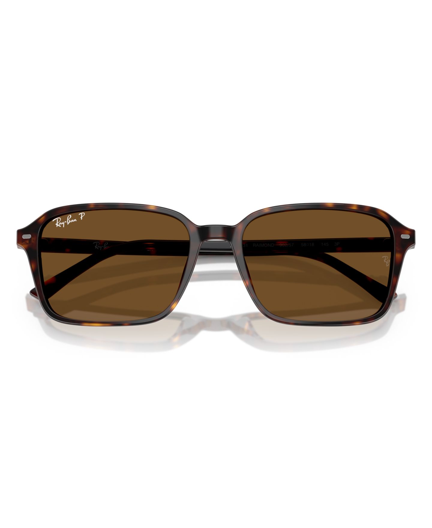 Солнцезащитные очки Ray-Ban Unisex Raimond Polarized Sunglasses, RB2231, цвет: Гавана — фото 4