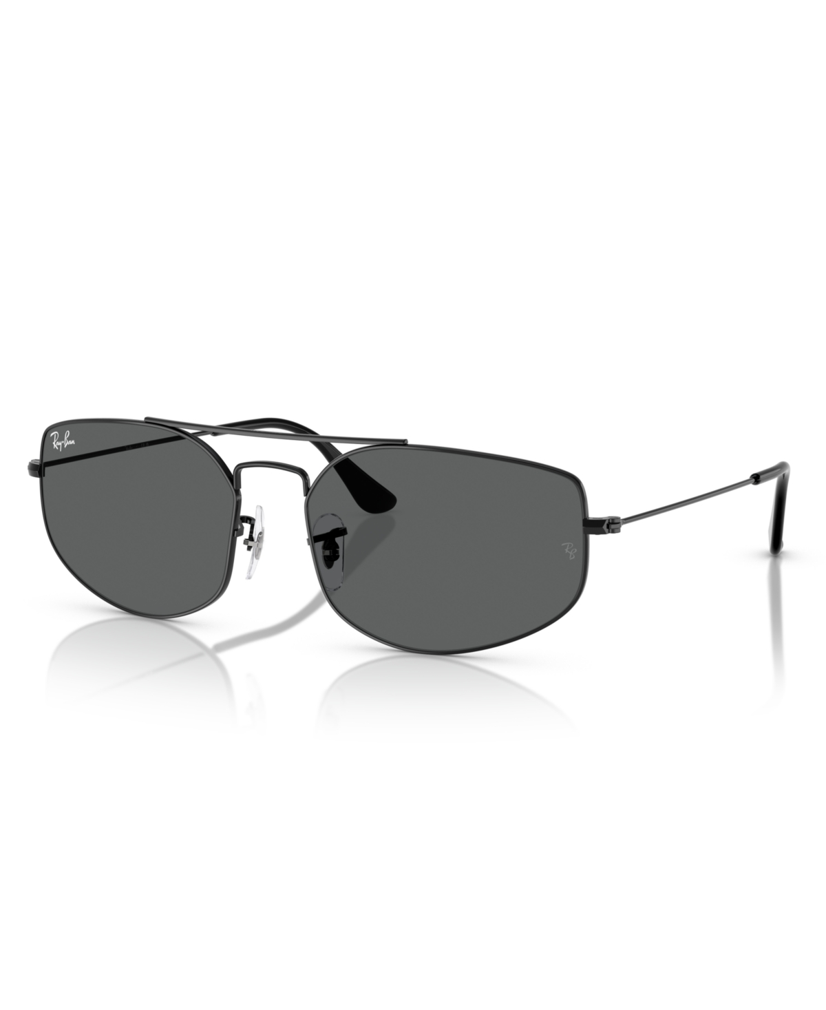 Ray Ban Unisex Oval Explorer 5 Sunglasses, Rb3845 In Black