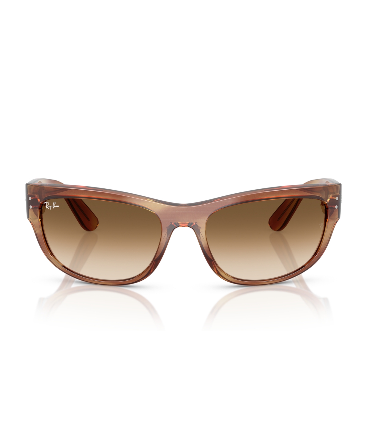 Shop Ray Ban Unisex Heart Mega Balorama Sunglasses, Rb2289 In Striped Brown