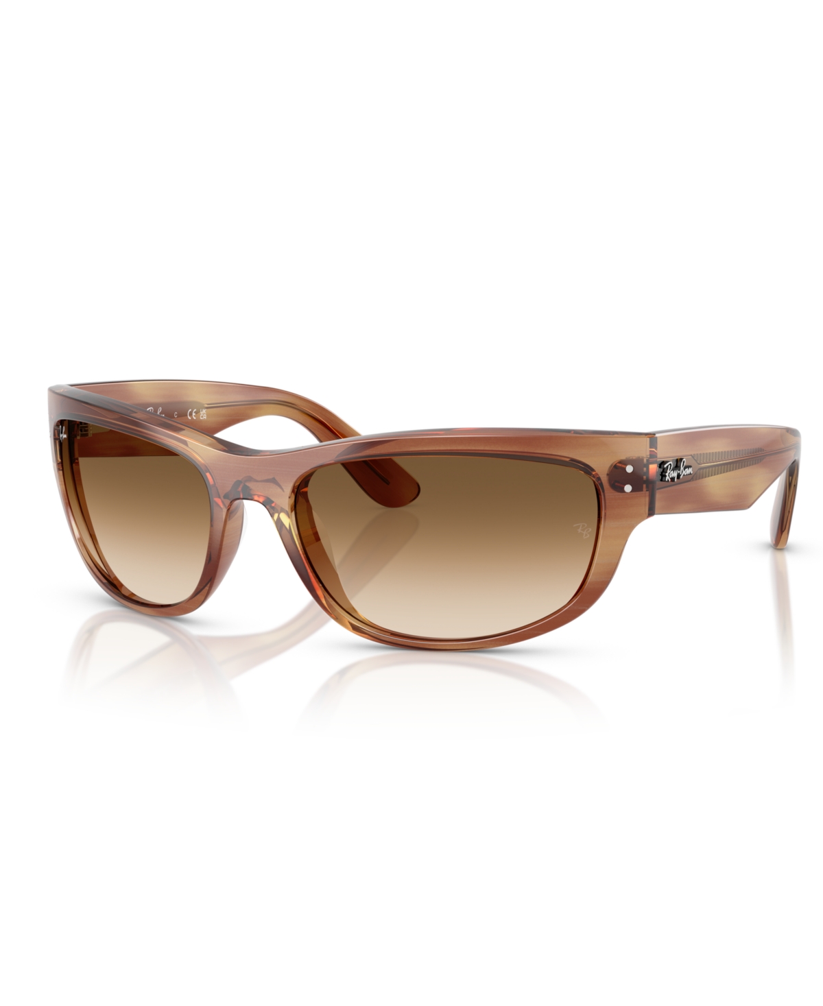 Shop Ray Ban Men's And Women's Sunglasses, Mega Balorama Rb2289 In Striped Brown