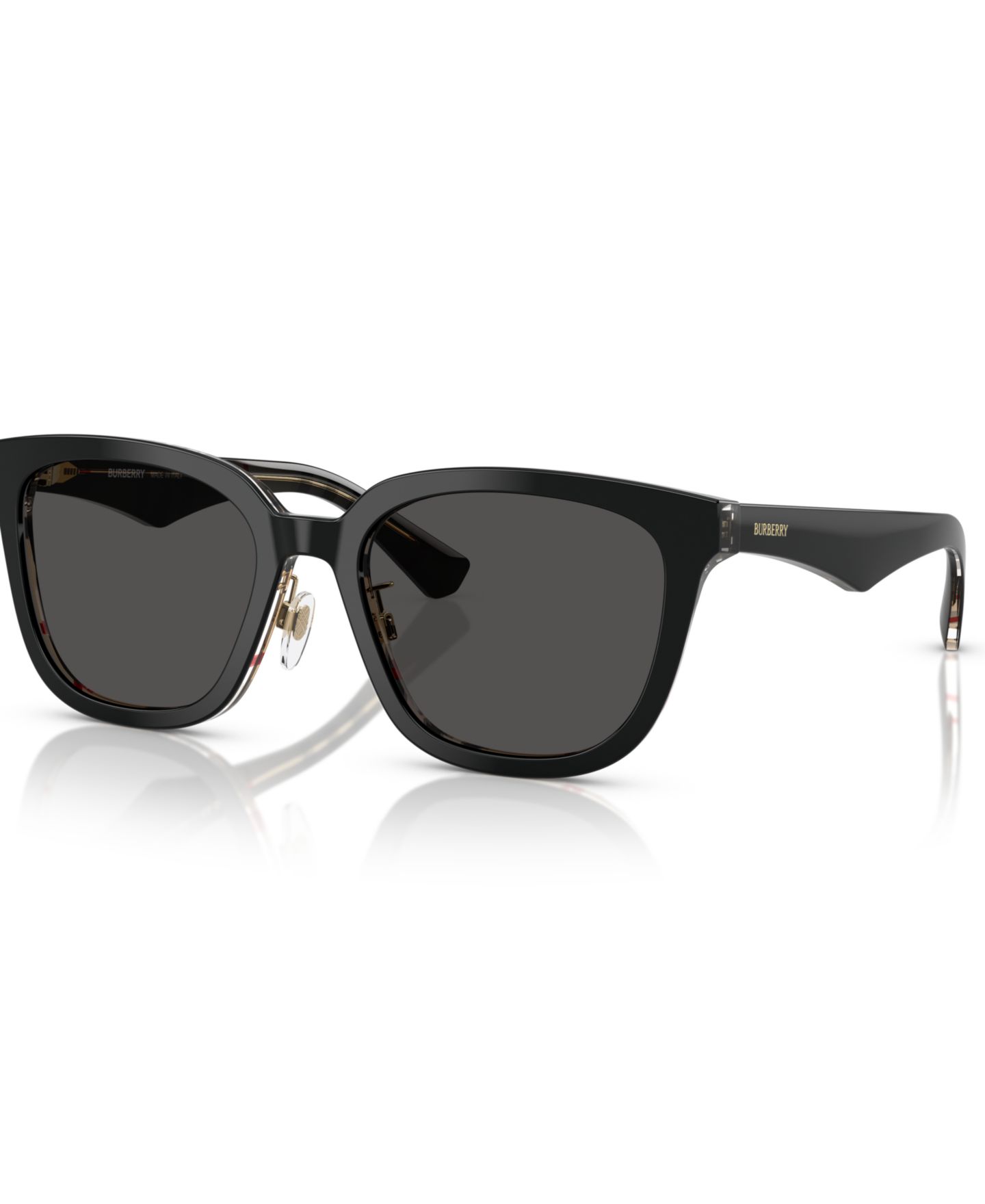 Женские солнцезащитные очки Burberry Sunglasses BE4446D, цвет: Чёрный клетчатый — фото 1