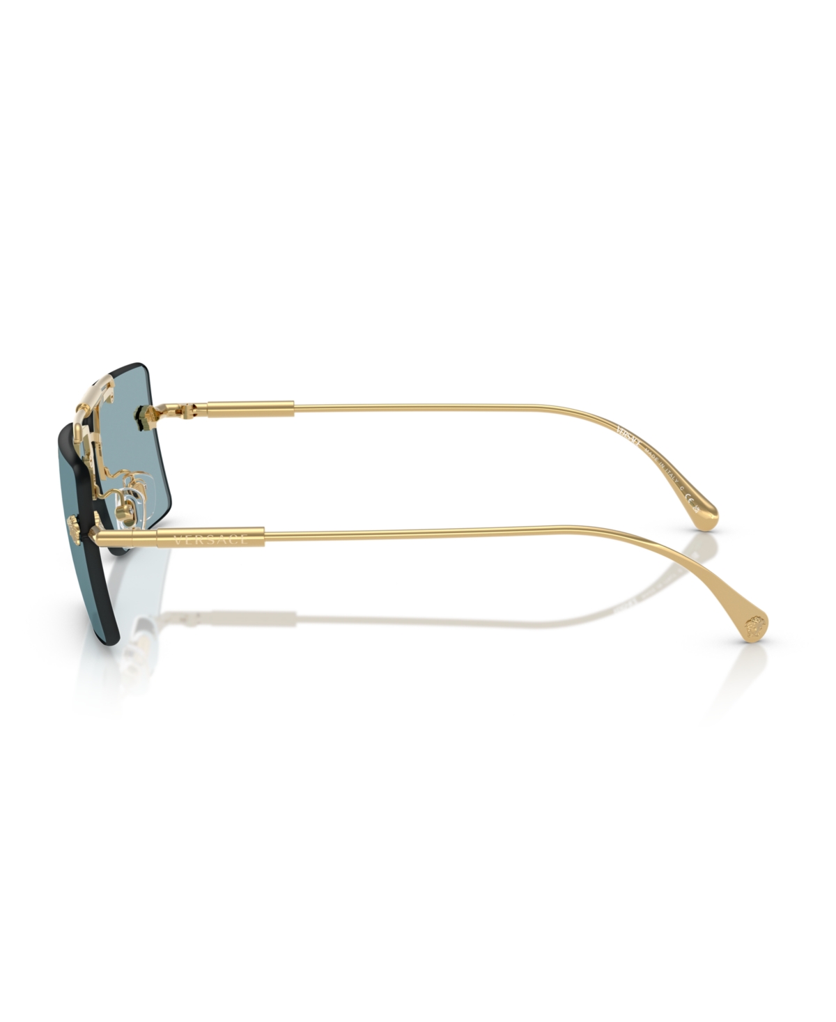 Versace 60mm Rectangular Sunglasses In Gold