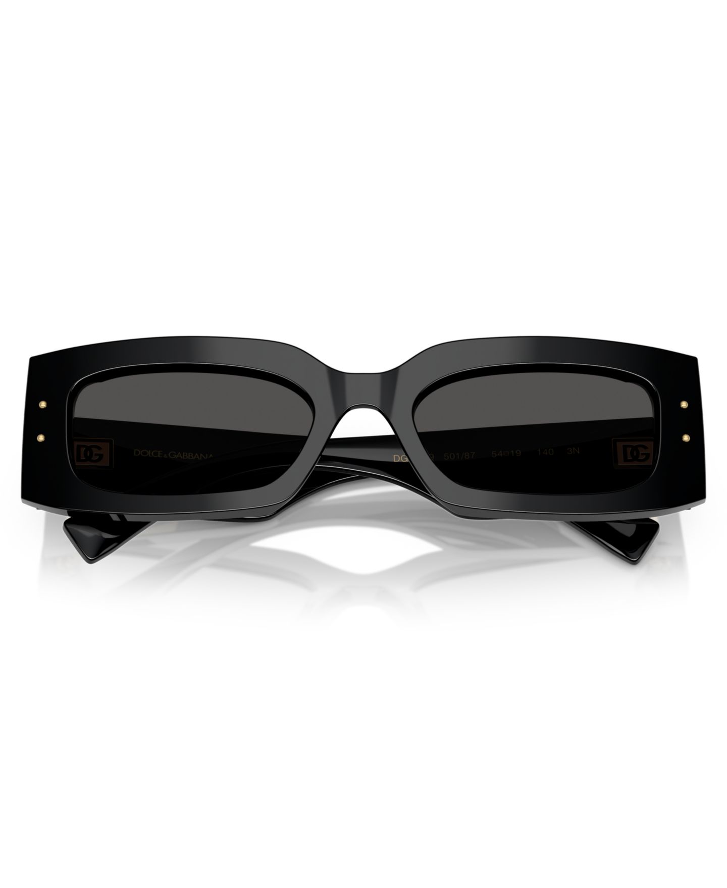 Женские солнцезащитные очки Dolce&Gabbana Low Bridge Fit Sunglasses DG4479F, цвет: Чёрный — фото 5