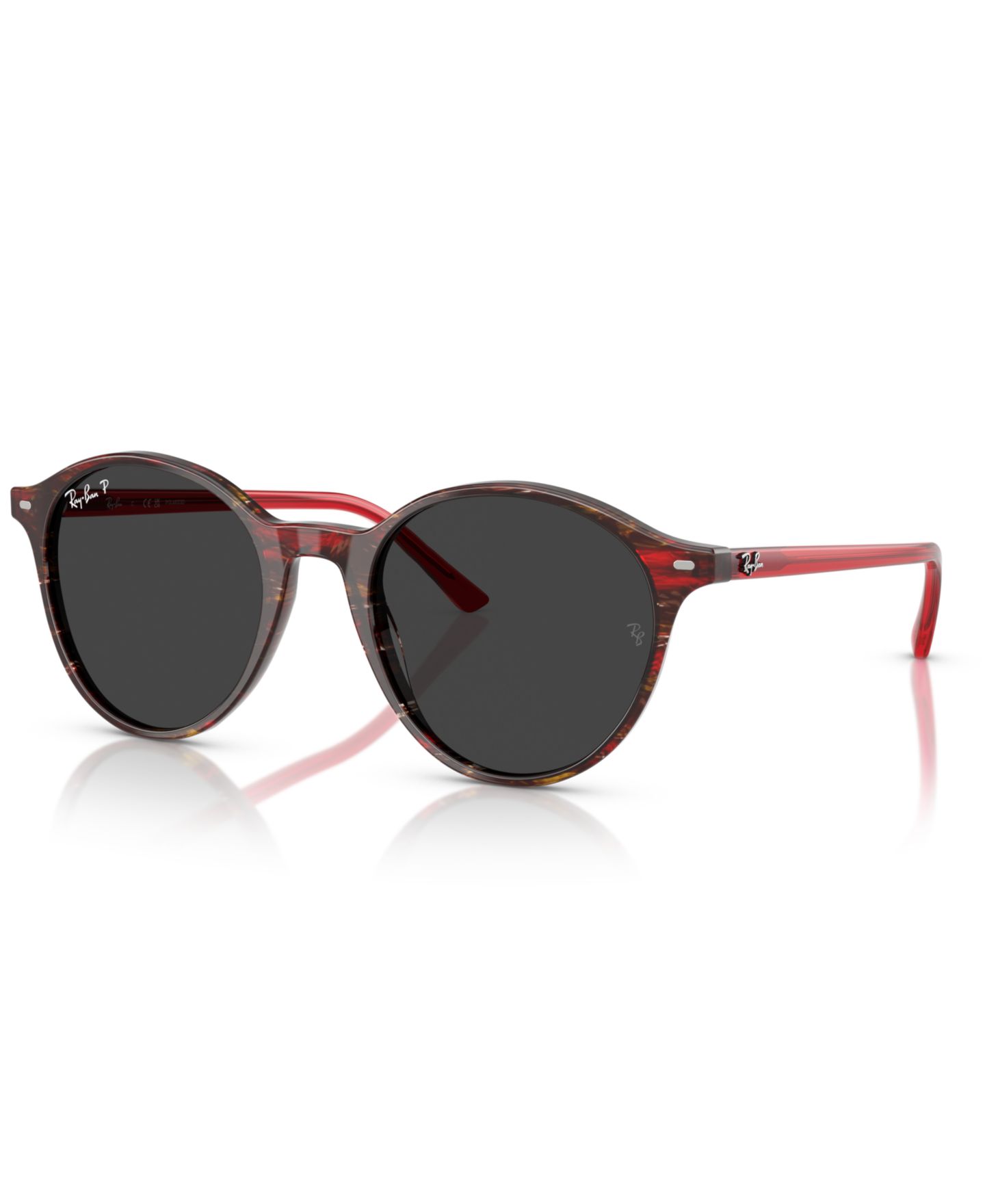 Солнцезащитные очки Ray-Ban Unisex Polarized Sunglasses, RB2230, цвет: Прозрачный красный — фото 1
