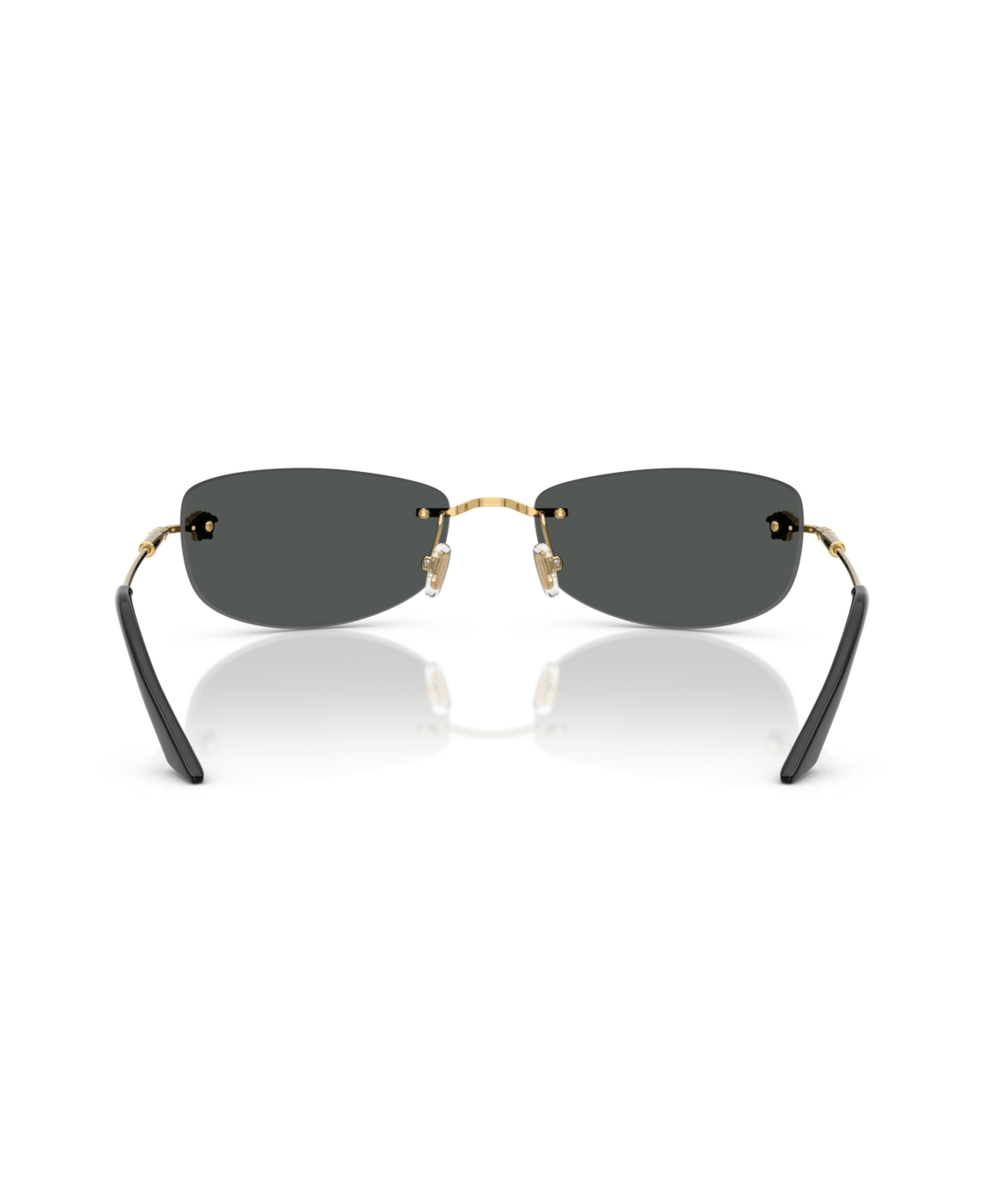 Versace Rectangle-frame Sunglasses In Gold