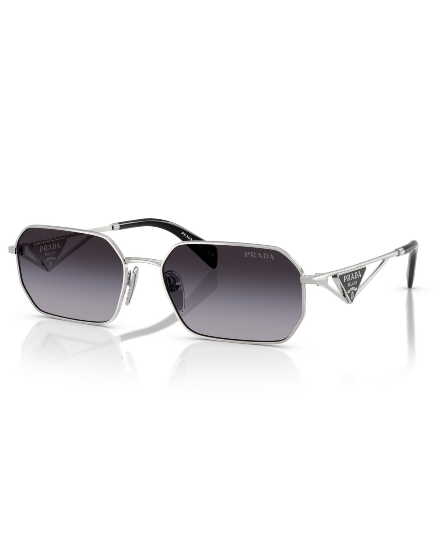 Женские солнцезащитные очки Prada Sunglasses PR A51S, цвет: Серебряный — фото 1