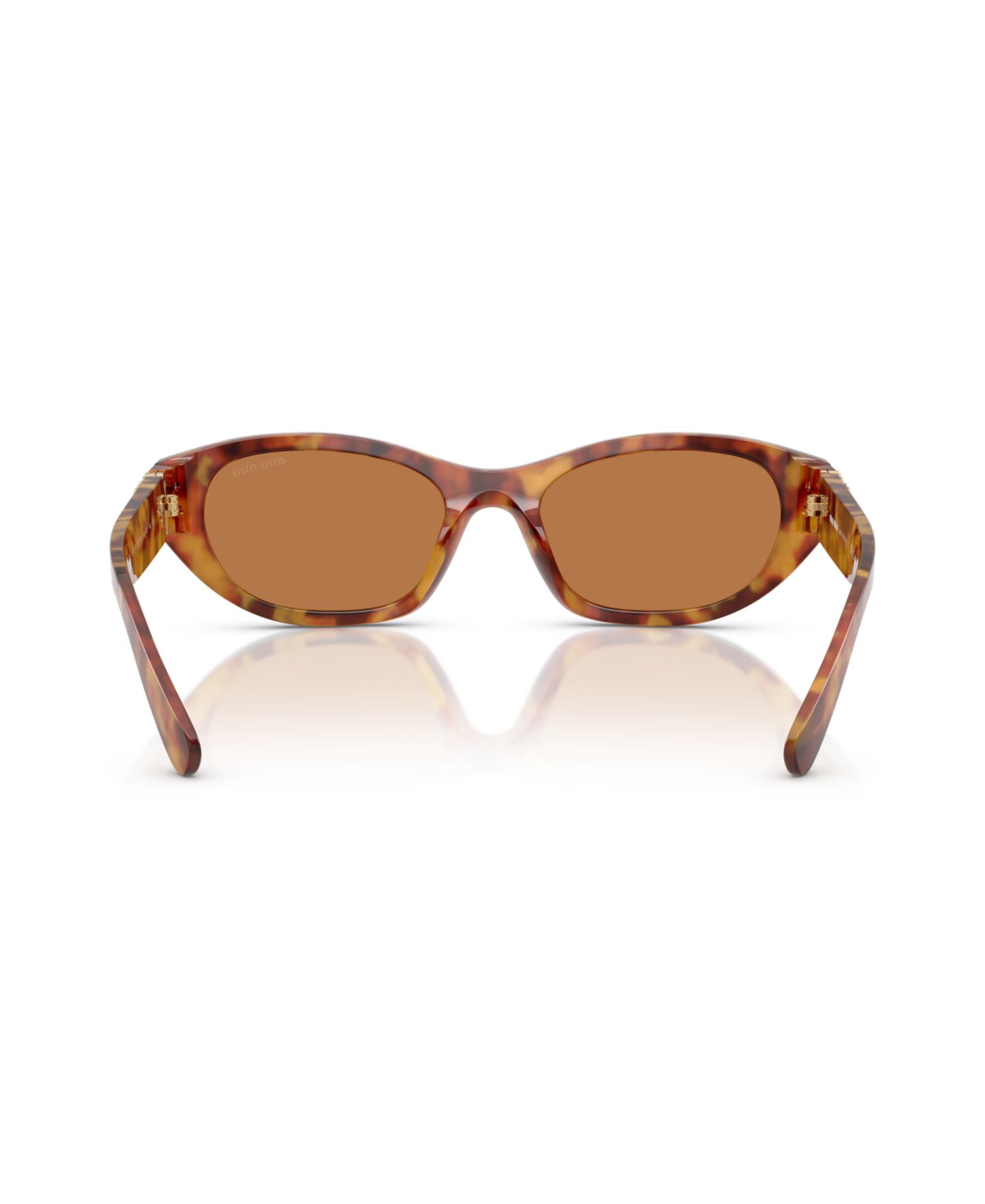 Женские солнцезащитные очки MIU MIU Sunglasses MU A03S, цвет: Чёрный — фото 8