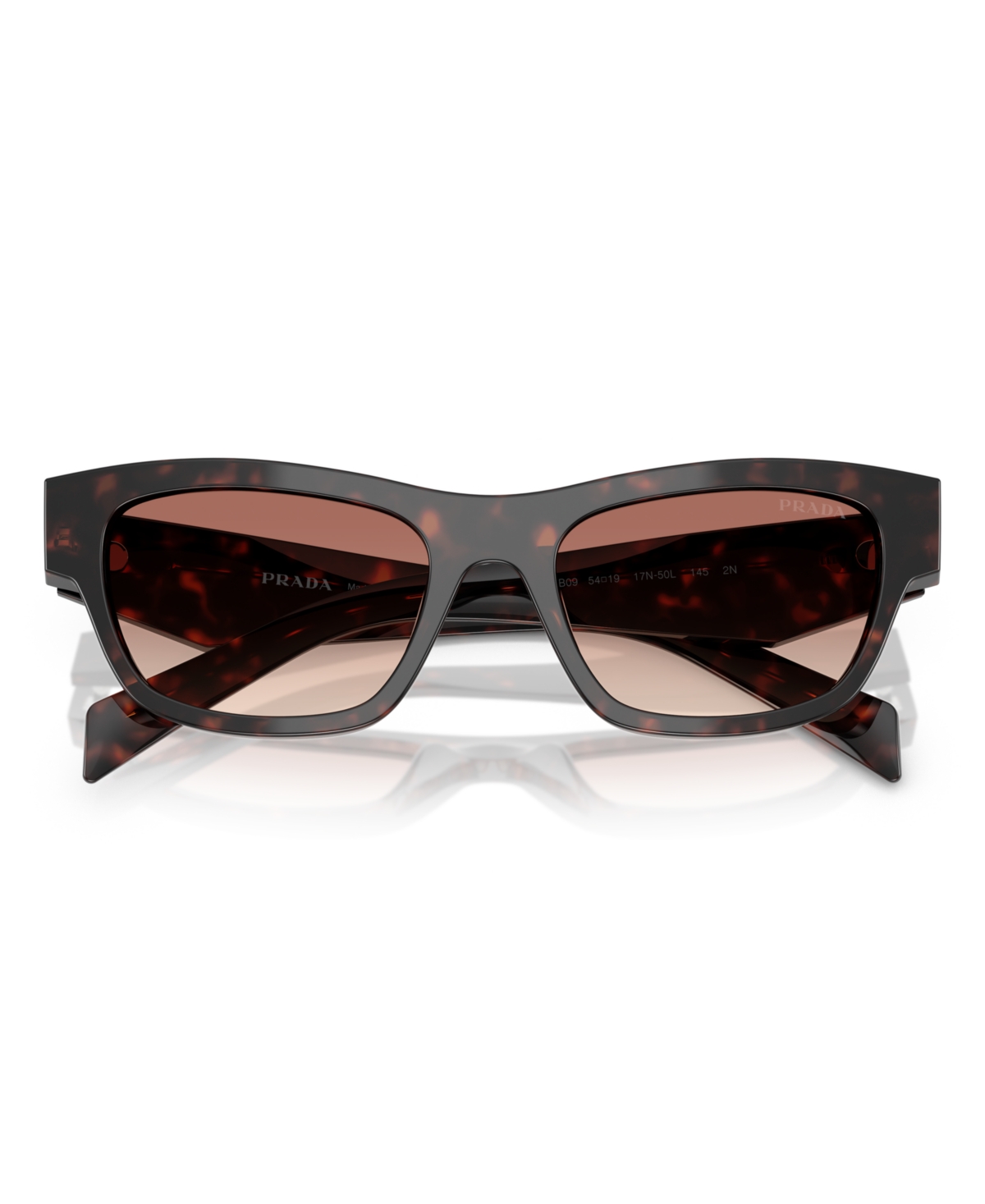 Prada Womens Brown Pr B09s Butterfly-frame Acetate Sunglasses In Root Tortoise