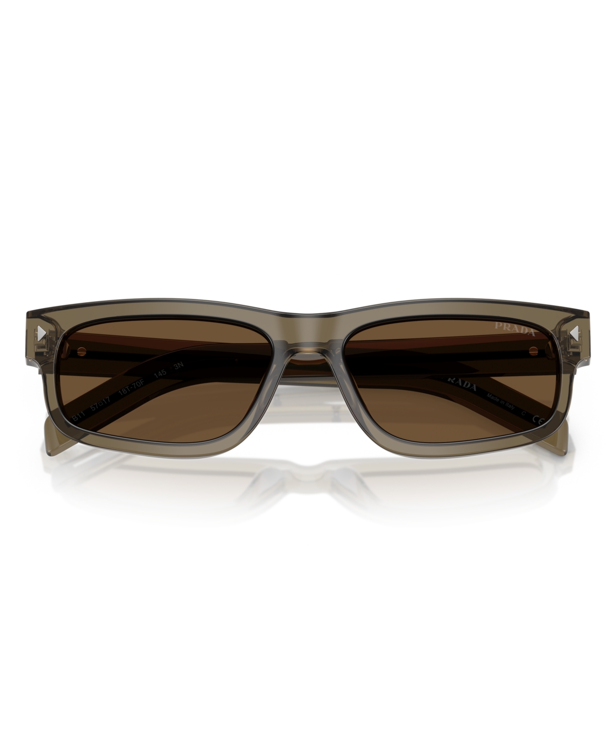 Prada Man Sunglass Pr B11s In Transparent Terra