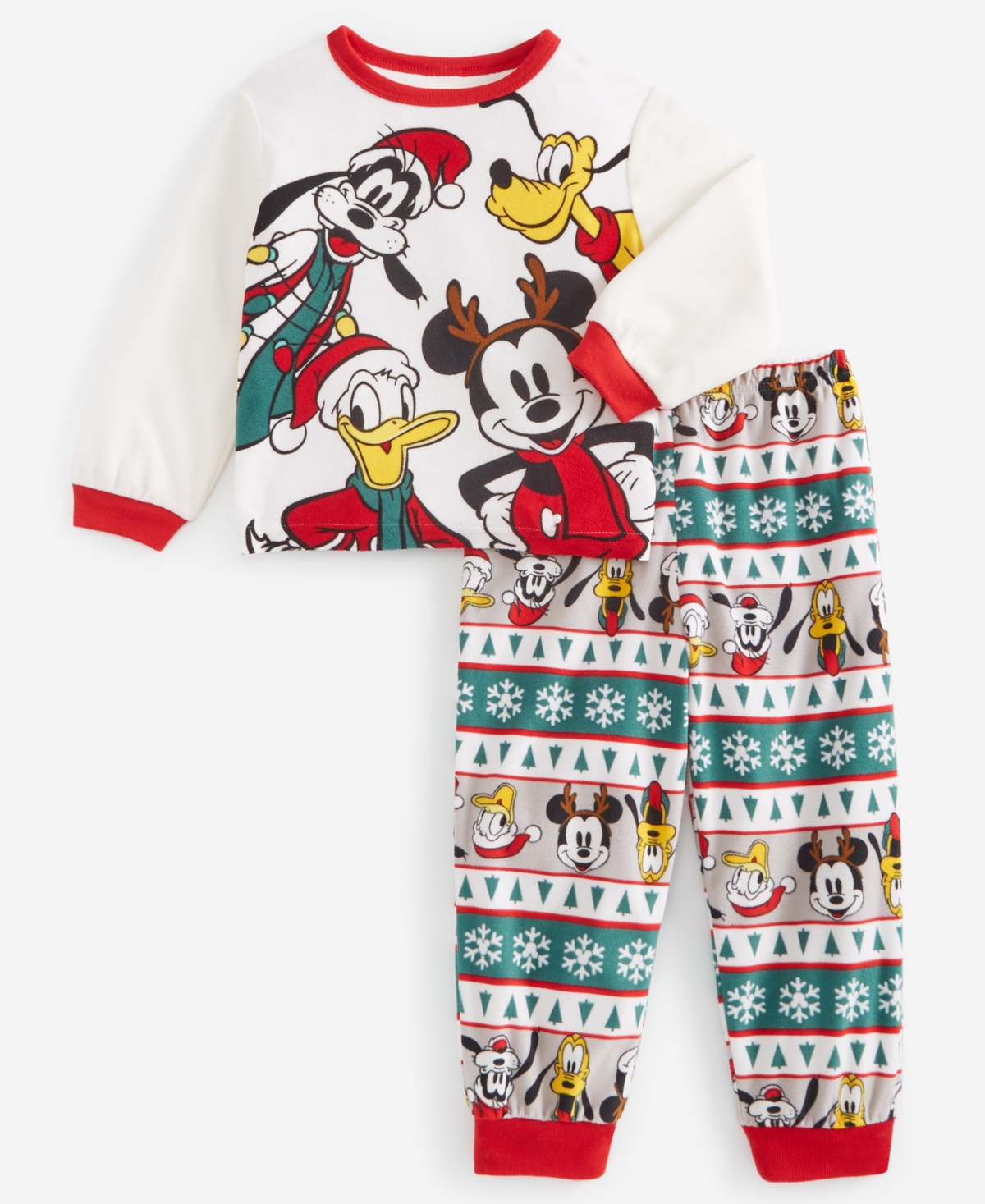 Mickey Mouse Toddler Boy Holiday Long Sleeve Long Leg 2-Piece Set
