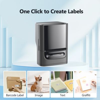 Label Maker Machine with Tape, PM220 Bluethooth Label Printer, 2 Inch Portable Thermal Printer for Small Business, Address, Logo, Clothing, Sticker Printer for Phones & PC, White