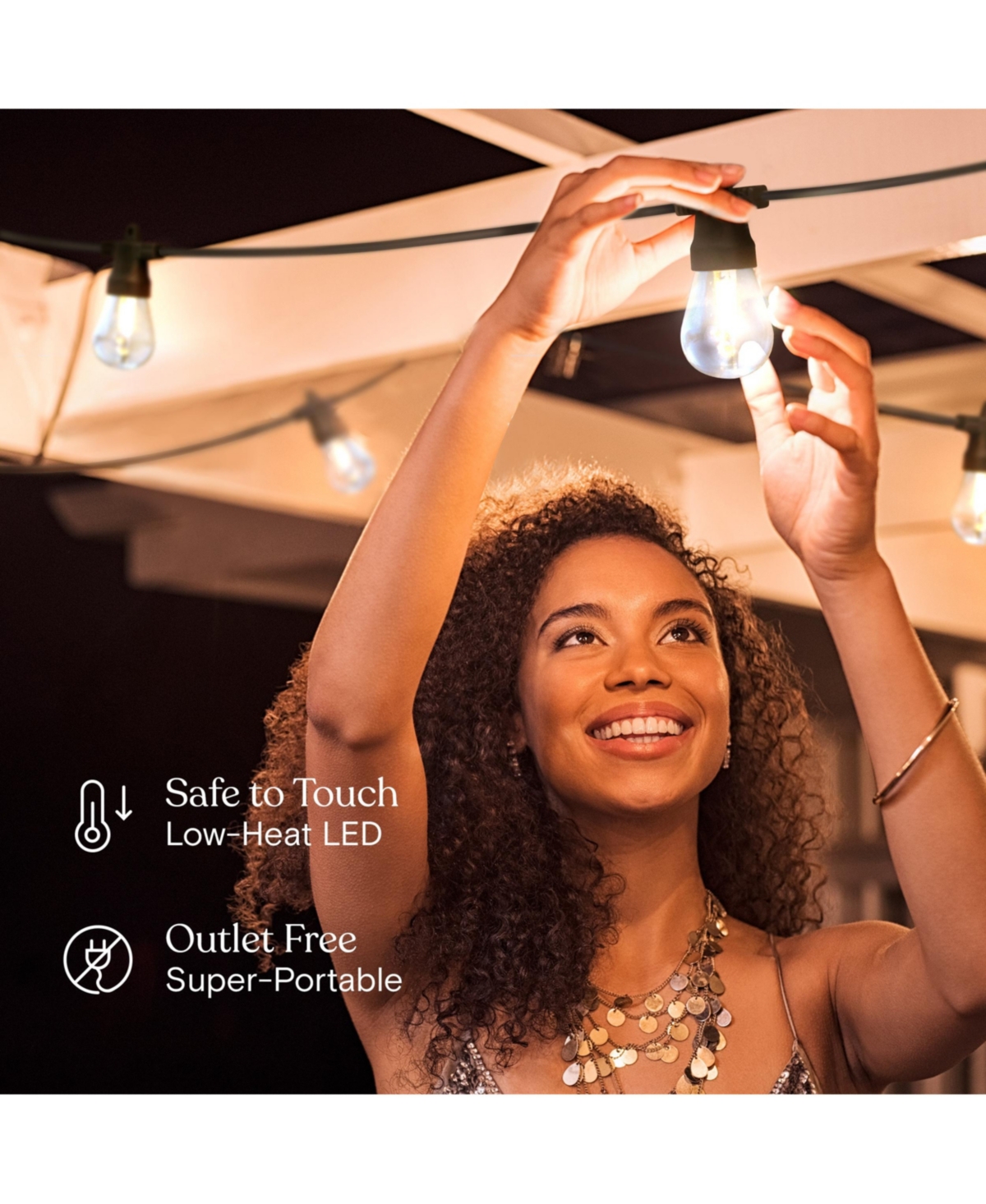 Brightech Ambience Pro 24.5 ft. Usb-Powered Led String Lights with Warm White Hue