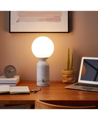 Mila Tall 15" Dimmable LED Table Lamp with Marble Base