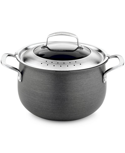 Belgique Hard Anodized 6-Qt. Strainer Lid Stockpot, Only at Macy's