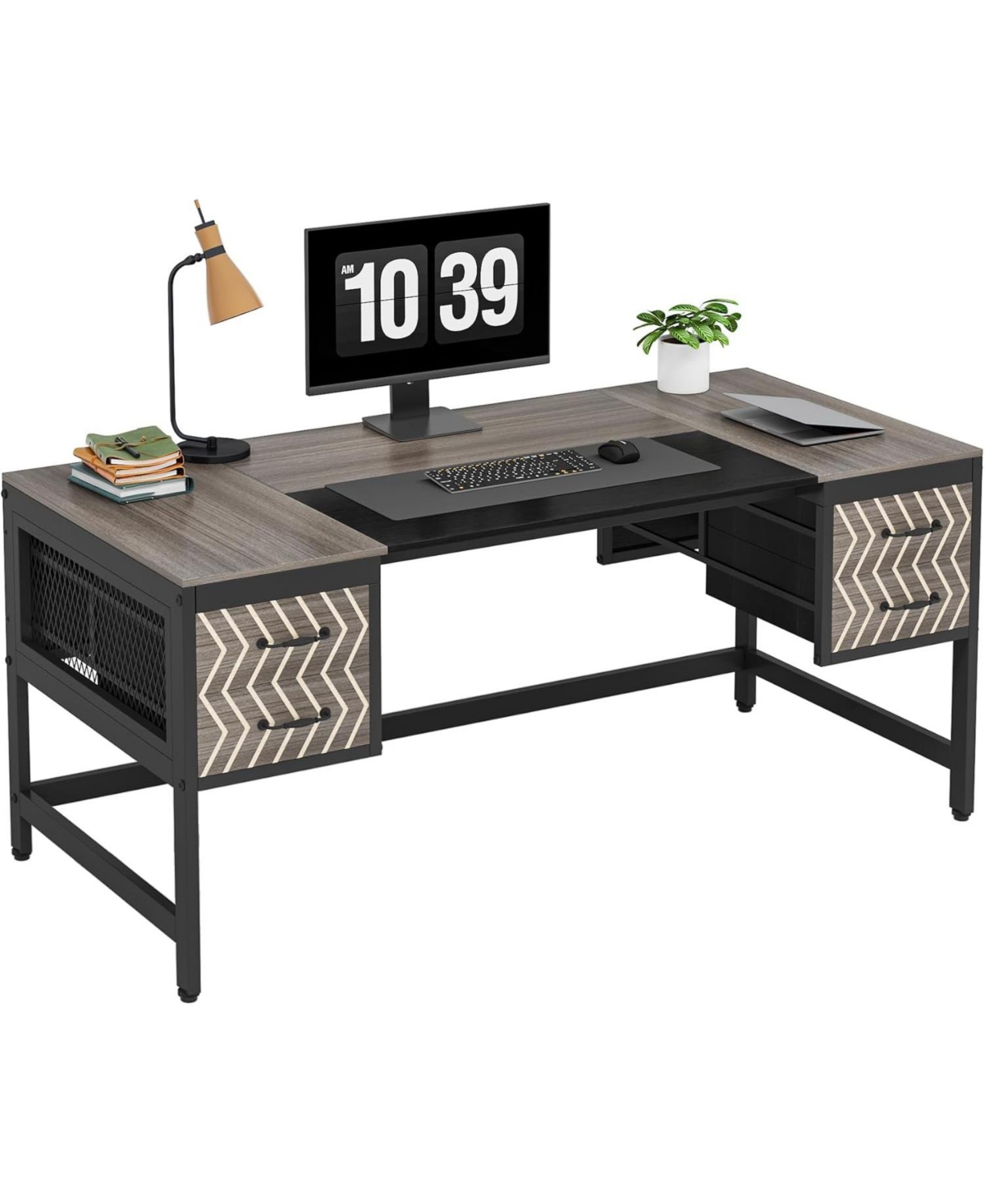 Tribesigns Computer Executive Desk with Drawers: 63